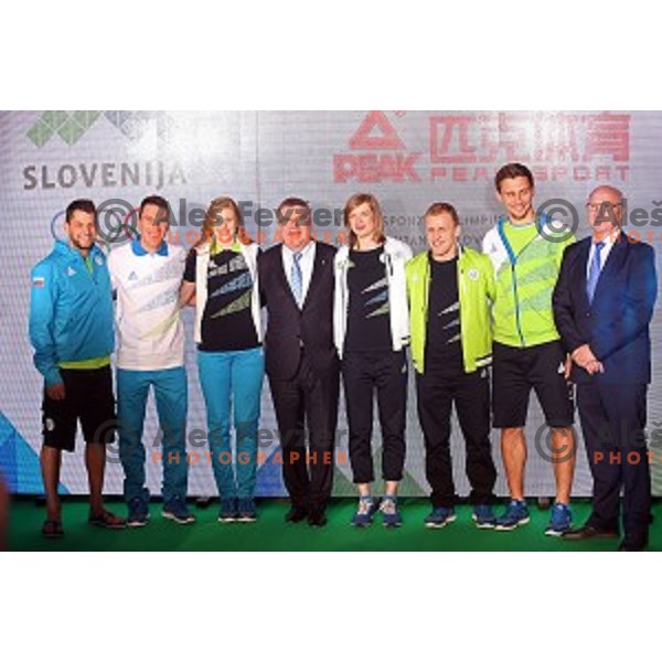Slovenian Olympic collection for Rio de Janeiro 2016 Olympic games during fashion show in hotel Lev, Ljubljana on April 15, 2016
