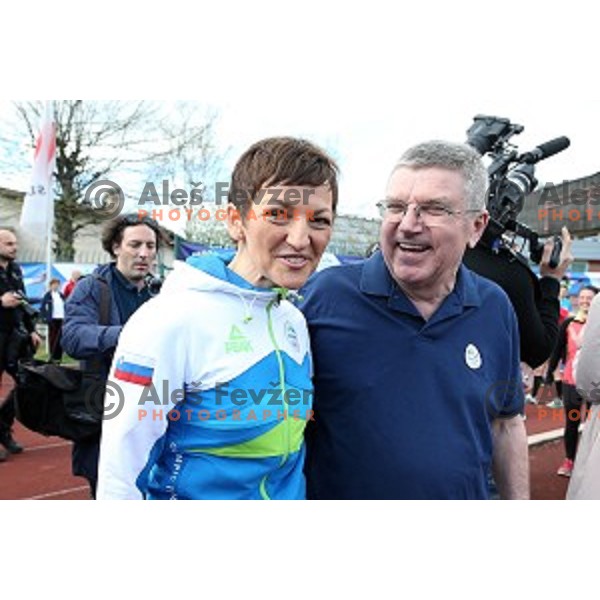 Moja norma Rio 2016 recreational event of Olympic Committee of Slovenia at Kodeljevo, Ljubljana on April 15, 2016