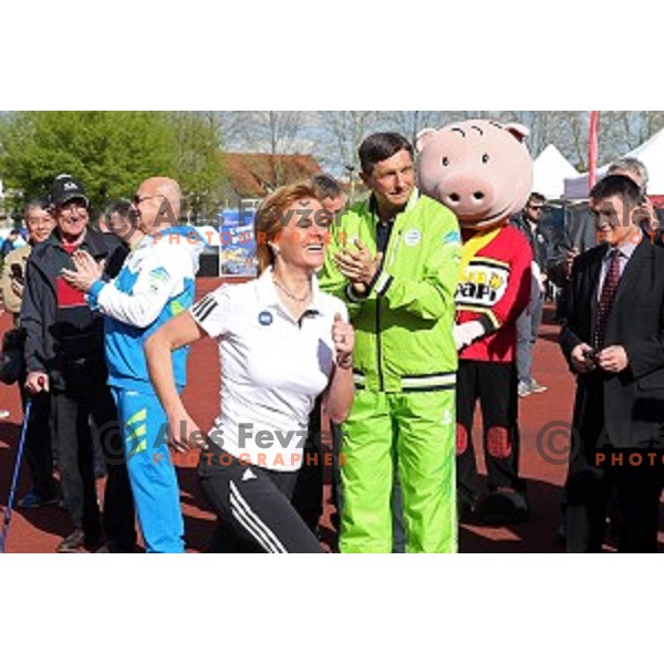 Moja norma Rio 2016 recreational event of Olympic Committee of Slovenia at Kodeljevo, Ljubljana on April 15, 2016