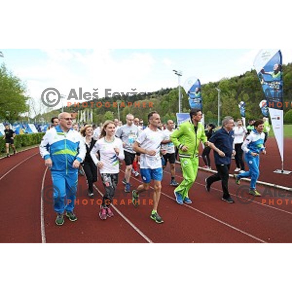 Moja norma Rio 2016 recreational event of Olympic Committee of Slovenia at Kodeljevo, Ljubljana on April 15, 2016