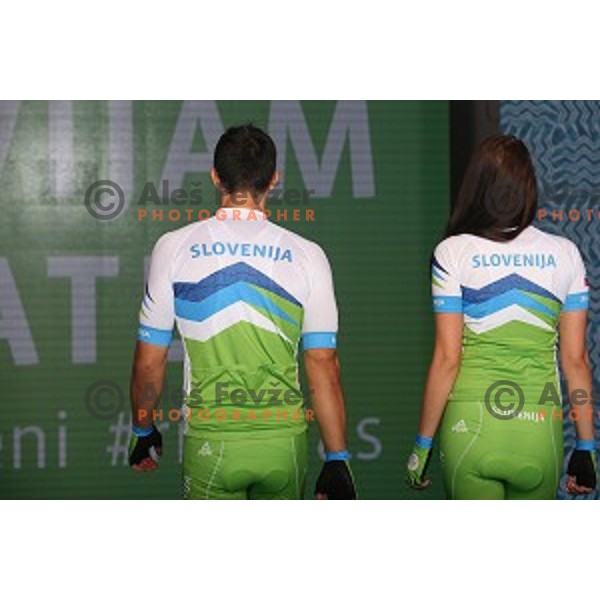 Slovenian Olympic collection for Rio de Janeiro 2016 Olympic games during fashion show in hotel Lev, Ljubljana on April 15, 2016