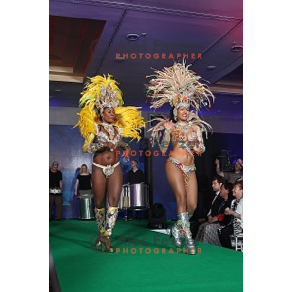 Slovenian Olympic collection for Rio de Janeiro 2016 Olympic games during fashion show in hotel Lev, Ljubljana on April 15, 2016