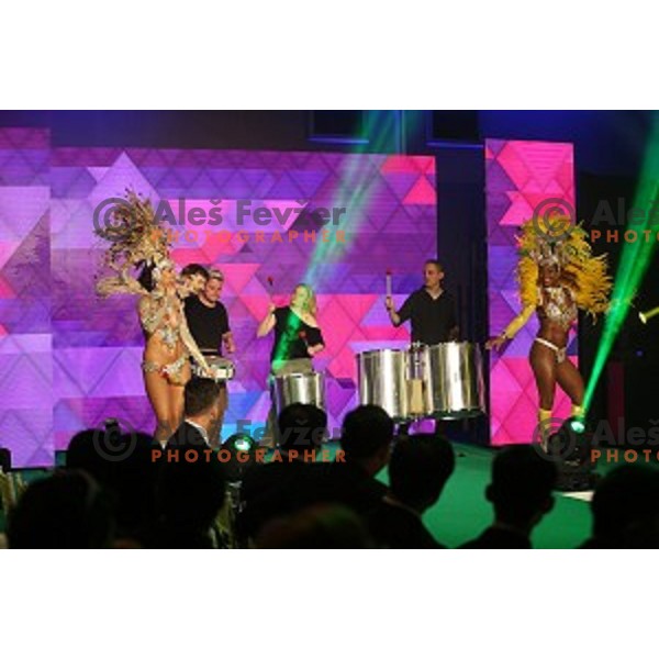Slovenian Olympic collection for Rio de Janeiro 2016 Olympic games during fashion show in hotel Lev, Ljubljana on April 15, 2016