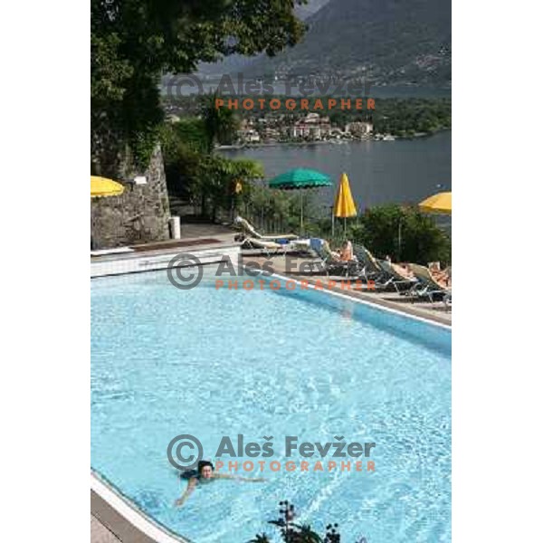 Lago Maggiore and city of Ascona, Switzerland 