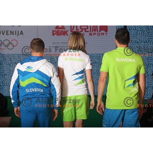 Slovenian Olympic collection for Rio de Janeiro 2016 Olympic games during fashion show in hotel Lev, Ljubljana on April 15, 2016