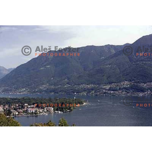 Lago Maggiore and city of Ascona, Switzerland 