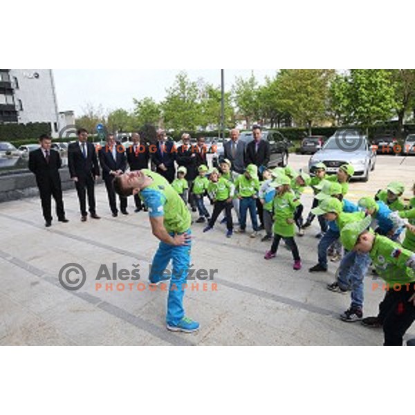 Mitja Petkovsek at opening of Slovenian Olympic educational centre in BTC city, Ljubljana on April 15, 2016