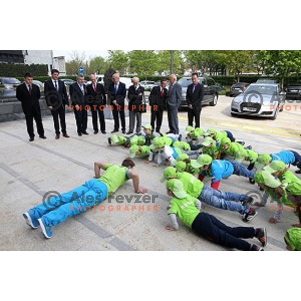 Mitja Petkovsek at opening of Slovenian Olympic educational centre in BTC city, Ljubljana on April 15, 2016