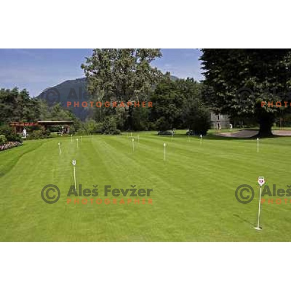 Putting green at Patriziale Ascona golf club, Switzerland 