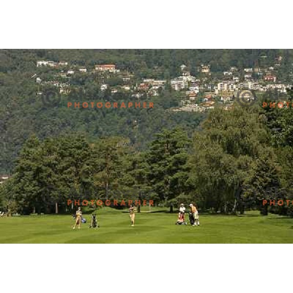 Fairway of 9th hole at Patriziale Ascona golf club, Switzerland 