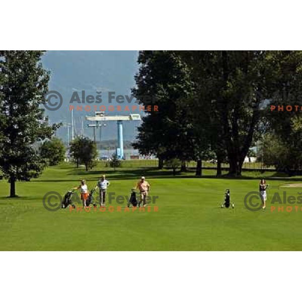 Fairway of 16th hole at Patriziale Ascona golf club, Switzerland 