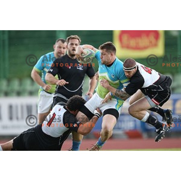 Grega Miljus during Slovenia-Austria rugby match in Ljubljana, Slovenia on May 7, 2016