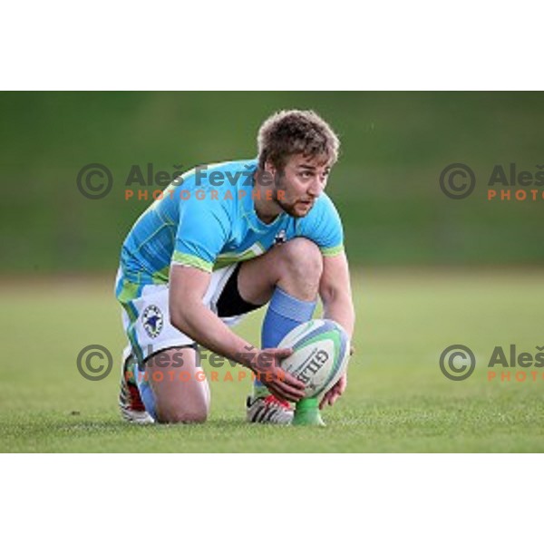 Ziga Burnik of Slovenia during Slovenia-Austria rugby match in Ljubljana, Slovenia on May 7, 2016