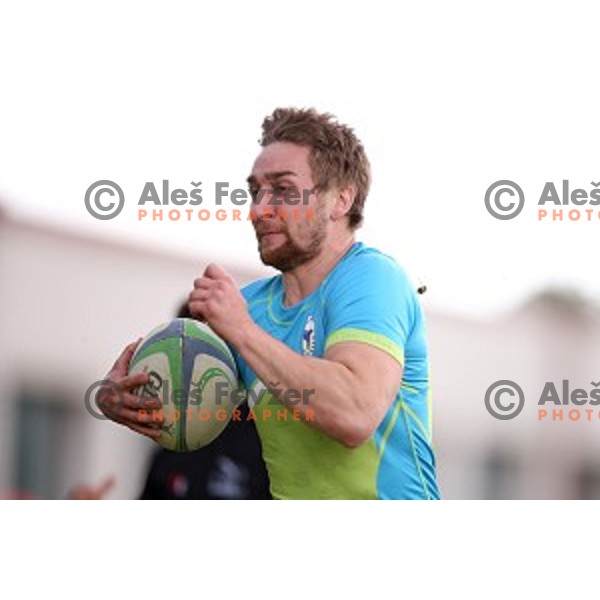 Ziga Burnik of Slovenia during Slovenia-Austria rugby match in Ljubljana, Slovenia on May 7, 2016