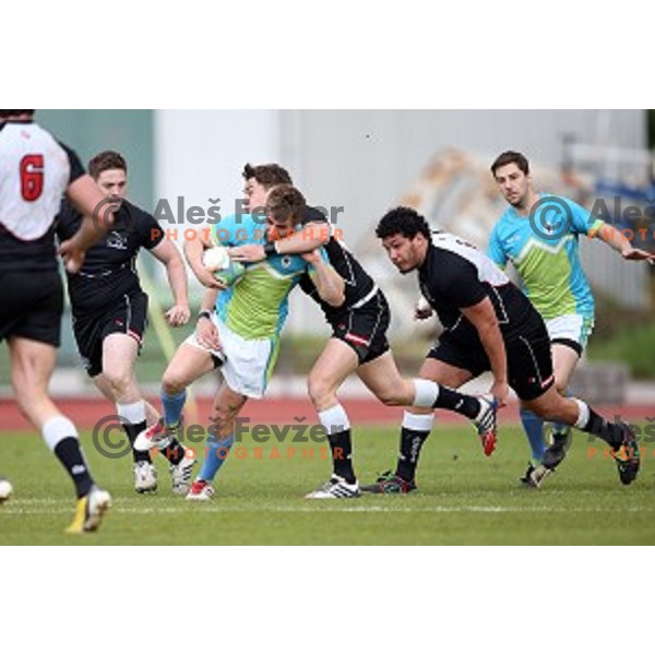 Ziga Burnik of Slovenia during Slovenia-Austria rugby match in Ljubljana, Slovenia on May 7, 2016