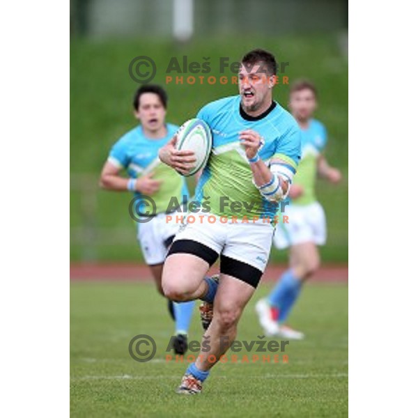 Grega Miljus during Slovenia-Austria rugby match in Ljubljana, Slovenia on May 7, 2016