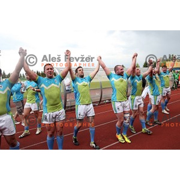 Slovenia-Austria rugby match in Ljubljana, Slovenia on May 7, 2016