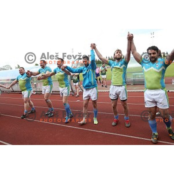 Slovenia-Austria rugby match in Ljubljana, Slovenia on May 7, 2016