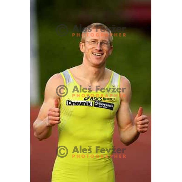 Matic Osovnikar na mitingu Celjskih knezov, Finale Medanrodne atletske lige za VN zavarovalnice Vzajemna, Celje 13.9.2007. Foto Ales Fevzer 