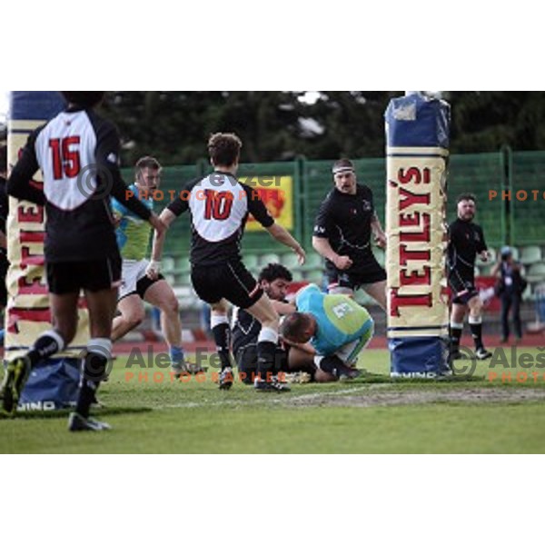 Slovenia-Austria rugby match in Ljubljana, Slovenia on May 7, 2016