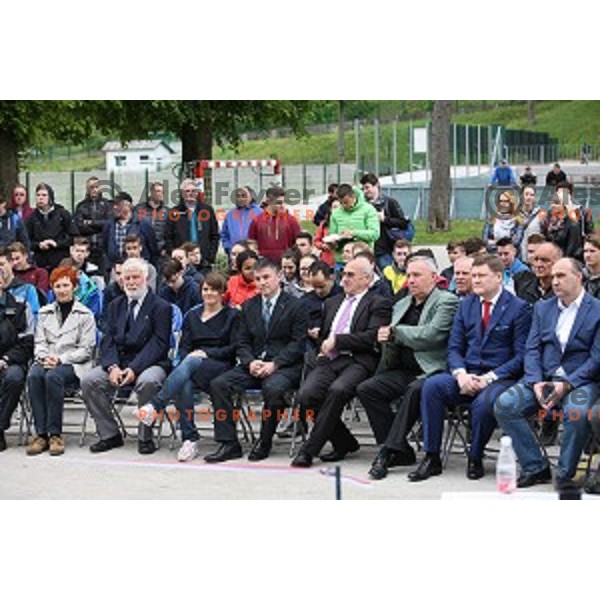 Opening of Podmezakla Sports Park recreational poligon in Jesenice, Slovenia on May 13, 2016