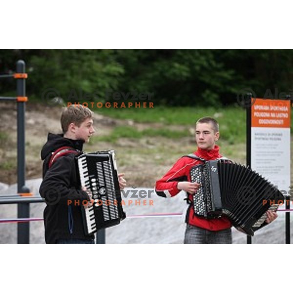 Opening of Podmezakla Sports Park recreational poligon in Jesenice, Slovenia on May 13, 2016