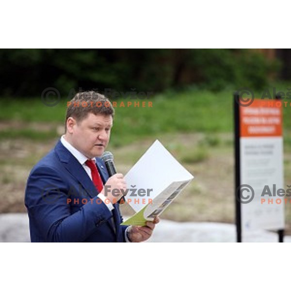Opening of Podmezakla Sports Park recreational poligon in Jesenice, Slovenia on May 13, 2016