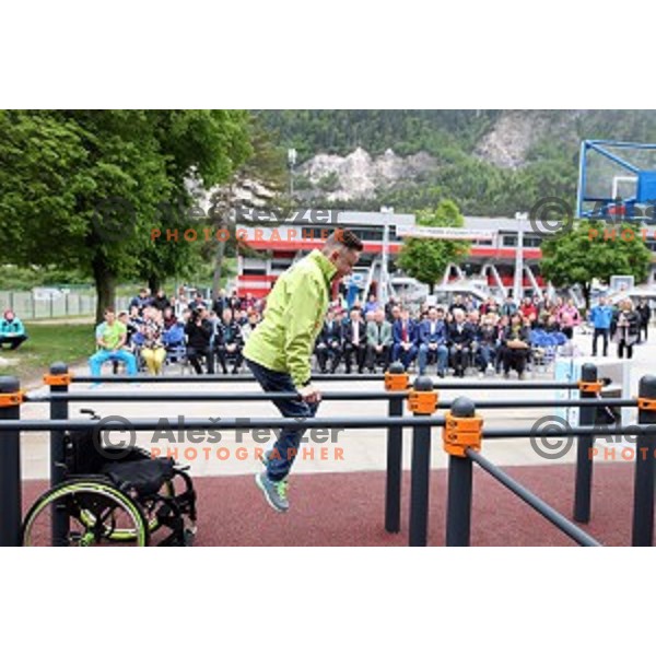 Jernej Slivnik at Opening of Podmezakla Sports Park recreational poligon in Jesenice, Slovenia on May 13, 2016