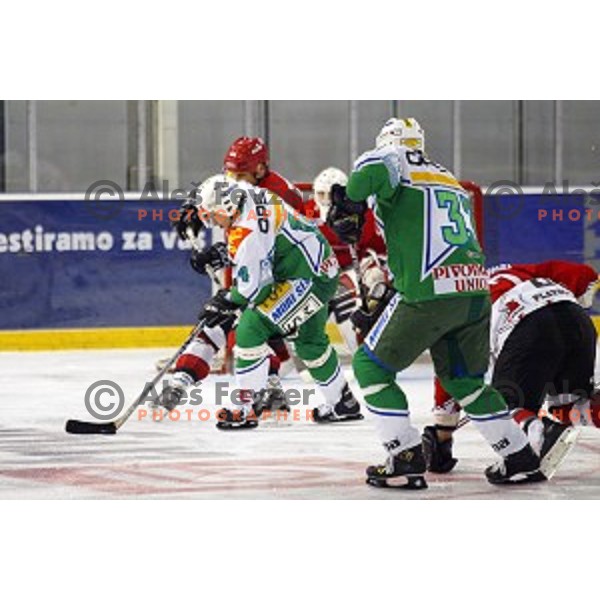 Dejan Kontrec during Olimpija-Jesenice ice hockey match in Tivoli Hall, Ljubljana, Slovenia on February 4, 2002