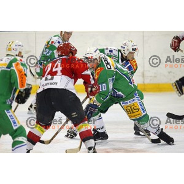 Olimpija-Jesenice ice hockey match in Tivoli Hall, Ljubljana, Slovenia on March 28, 2002