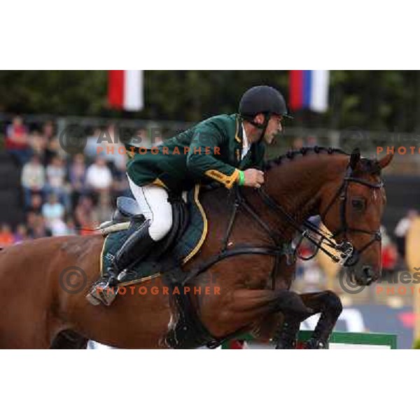 Gerfried Puck (AUT) at FEI World Cup Qualifier in show-jumping (1.50m) at UGAR, Ribnica, Slovenia 15.9.2007.Photo Ales Fevzer 