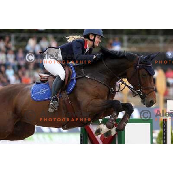 Charlotte Pratt (GBR) at FEI World Cup Qualifier in show-jumping (1.50m) at UGAR, Ribnica, Slovenia 15.9.2007.Photo Ales Fevzer 
