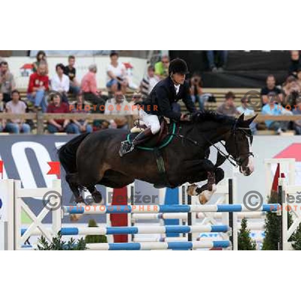 Hank Melse (NED) at FEI World Cup Qualifier in show-jumping (1.50m) at UGAR, Ribnica, Slovenia 15.9.2007.Photo Ales Fevzer 