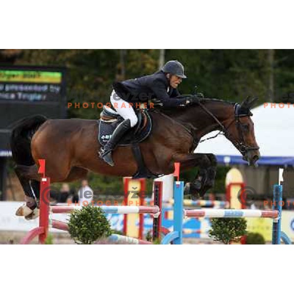 Sebastian Haas (GER) at FEI World Cup Qualifier in show-jumping (1.50m) at UGAR, Ribnica, Slovenia 15.9.2007.Photo Ales Fevzer 