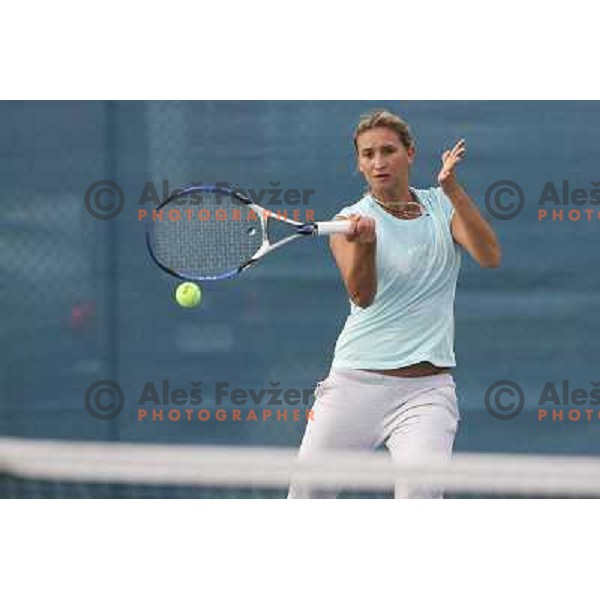 Training before Banka Koper Slovenija Open WTA Tournament. Portoroz, 16.09.2007 
