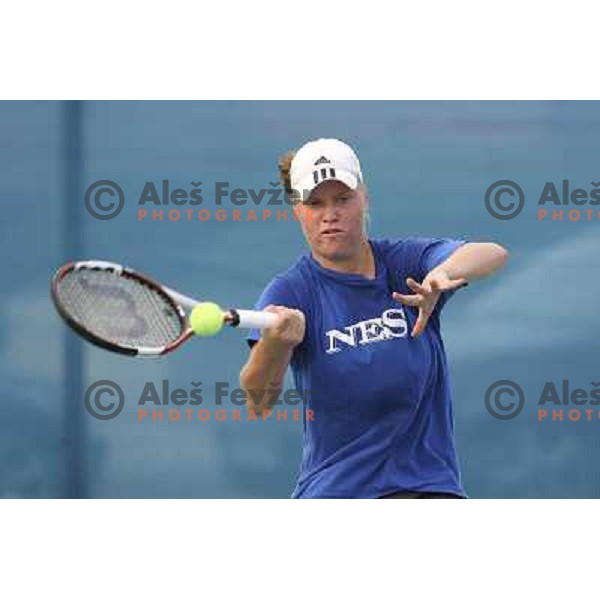 Masa Zec Peskelic, Training before Banka Koper Slovenija Open WTA Tournament. Portoroz, 16.09.2007 