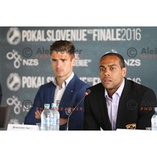 Marcos Tavares of Maribor during Press conference before Final of Slovenian Cup in National Football Centre in Predoslje on May 23, 2016