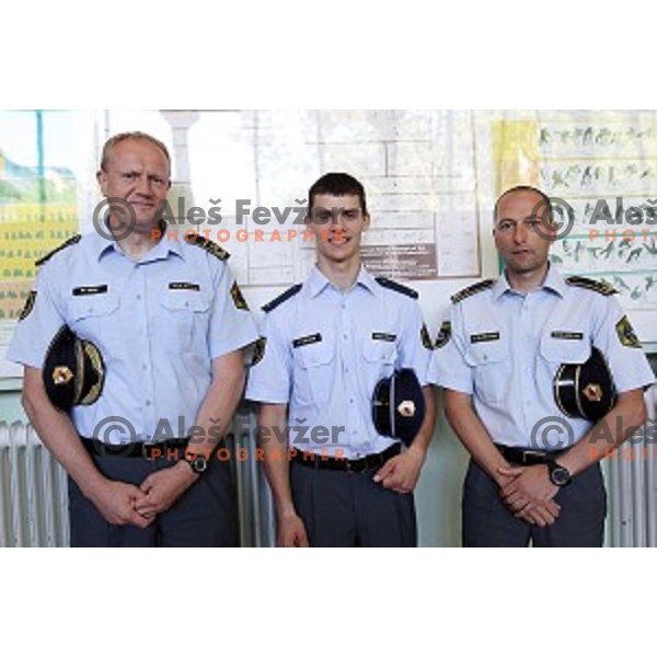 Marjan Fank, Tim Gajser and Tomas Globocnik of Slovenian Police in Ljubljana, Slovenia on May 26, 2016