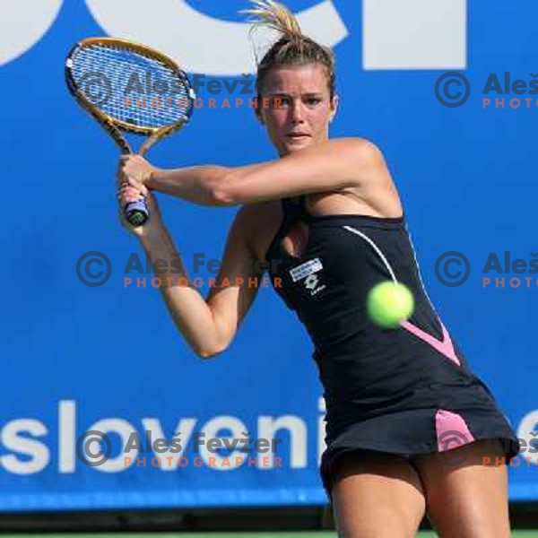 Olivia Sanchez (FRA) during first round match at Banka Koper Slovenia Open WTA tournament in Portoroz, Slovenia 18.9.2007. 
