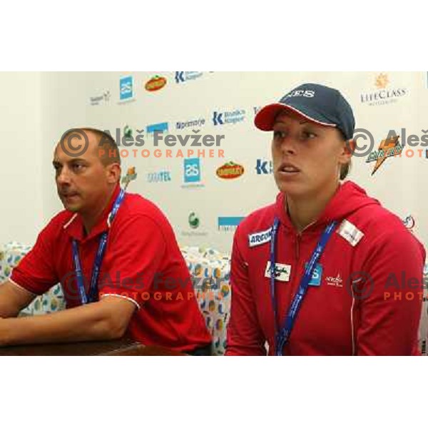 Andreja Klepac at press conference after she lost in first round of Banka Koper Slovenia Open WTA tournament in Portoroz, Slovenia 18.9.2007. 
