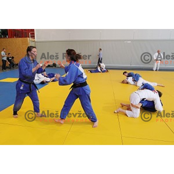 of Slovenia judo team during practice session before European Judo Celje-Podcetrtek Cup in Podcetrtek, Slovenia on June 7, 2016