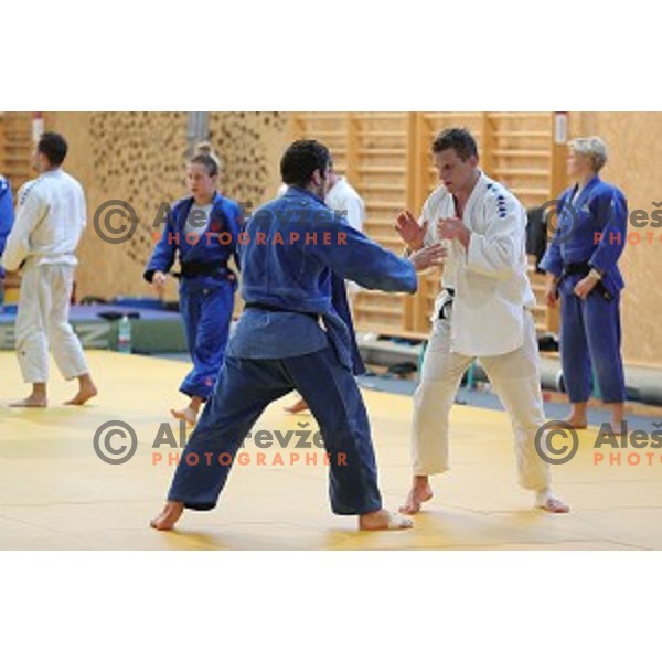 Mihael Zgank of Slovenia judo team during practice session before European Judo Celje-Podcetrtek Cup in Podcetrtek, Slovenia on June 7, 2016