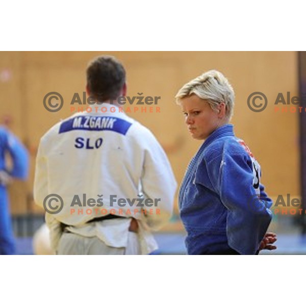 Urska Zolnir, assitant coach of Slovenia judo team during practice session before European Judo Celje-Podcetrtek Cup in Podcetrtek, Slovenia on June 7, 2016