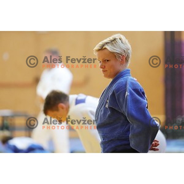 Urska Zolnir, assitant coach of Slovenia judo team during practice session before European Judo Celje-Podcetrtek Cup in Podcetrtek, Slovenia on June 7, 2016