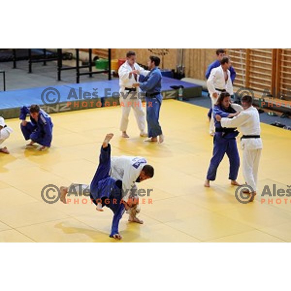 of Slovenia judo team during practice session before European Judo Celje-Podcetrtek Cup in Podcetrtek, Slovenia on June 7, 2016