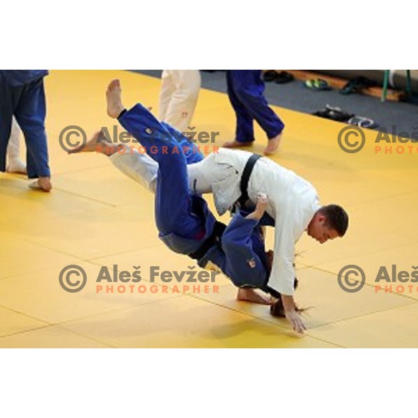 of Slovenia judo team during practice session before European Judo Celje-Podcetrtek Cup in Podcetrtek, Slovenia on June 7, 2016