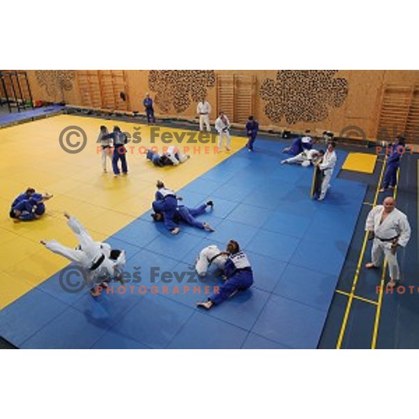 of Slovenia judo team during practice session before European Judo Celje-Podcetrtek Cup in Podcetrtek, Slovenia on June 7, 2016