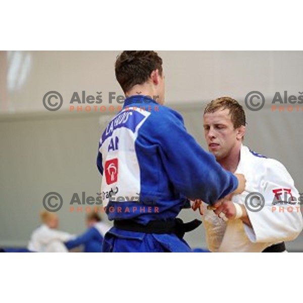 Rok Draksic of Slovenia judo team during practice session before European Judo Celje-Podcetrtek Cup in Podcetrtek, Slovenia on June 7, 2016
