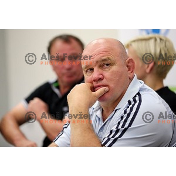 Marjan Fabjan, head coach of Slovenia judo team during press conference before European judo Podcetrtek Cup in hotel Sotelia, Podcetrtek, Slovenia on June 7, 2016