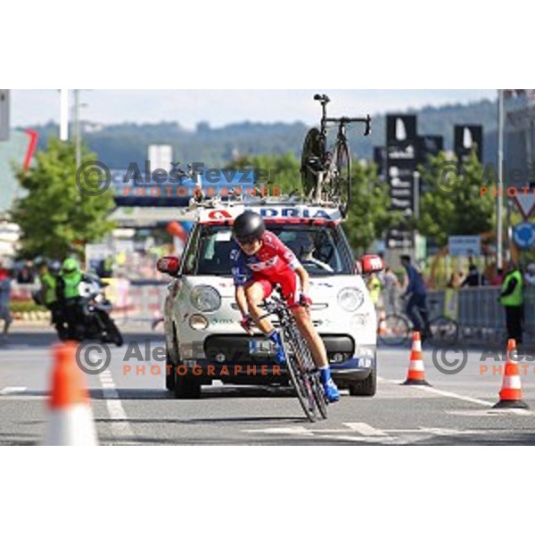 Alenka Novak of Adria mobil at Time Trial at 35. Maraton Franja BTC City in Ljubljana, Slovenia on June 10, 2016